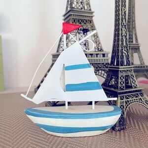 Coastal Blue and White Sailboat Decor
